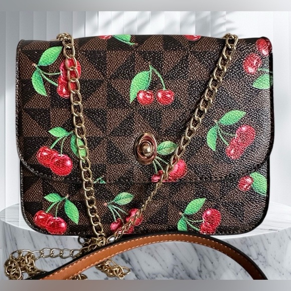 Handbags - NEW Cherry  Brown Crossbody Bag